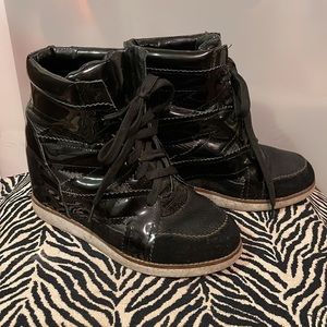 Jeffrey Campbell Venice Hi Suede/PU sneaker wedges